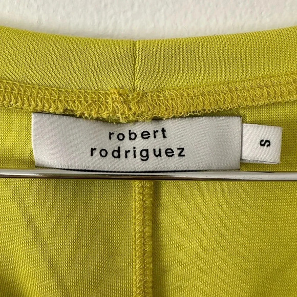 Robert Rodriguez Green/Yellow Cotton Bodycon Midi Dress - Picture 2 of 6